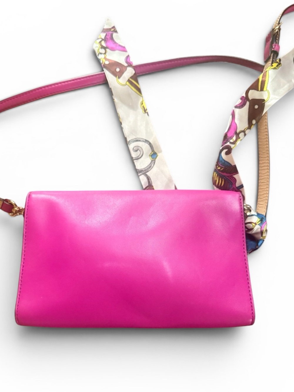 kate spade Hot Pink Leather Crossbody Bag with Turn-Lock - Picture 4 of 13